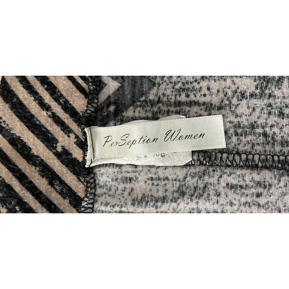 PerSeption Chevron Maxi Skirt 3X Black Side Panel Stretchy Spandex Made in USA - Picture 6 of 9